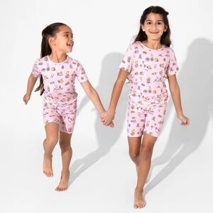 NWT Bellabu Bear Bamboo Pink Easter Bunny Short 2-Pc Pajama Sets